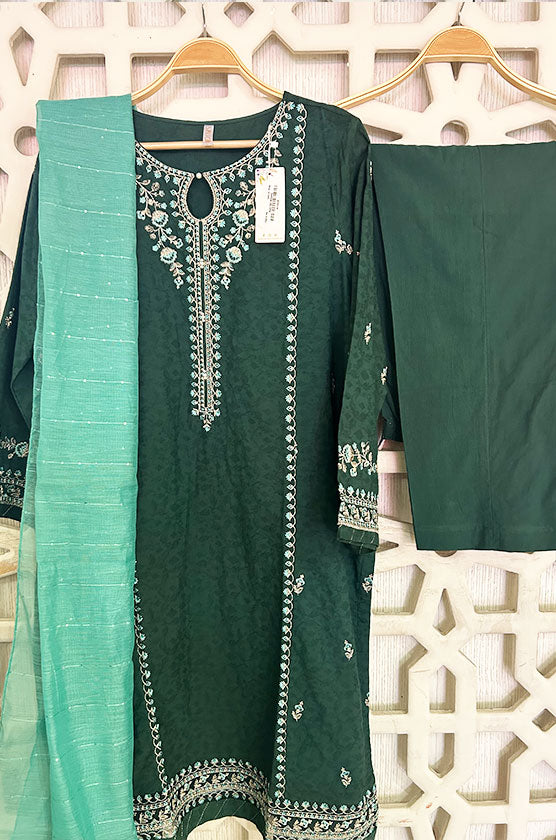 3 Piece Embroidered Cambric Suit