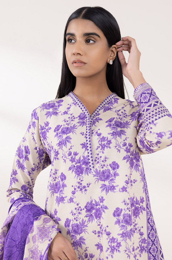 Sapphire 3-Piece Khaddar Suit
