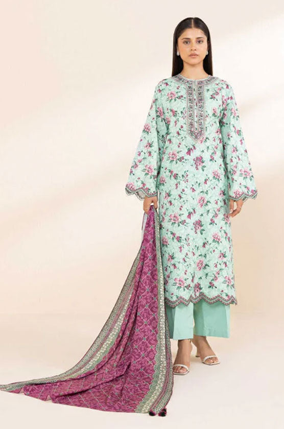 Sapphire 3-Piece Embroidered Linen Suit