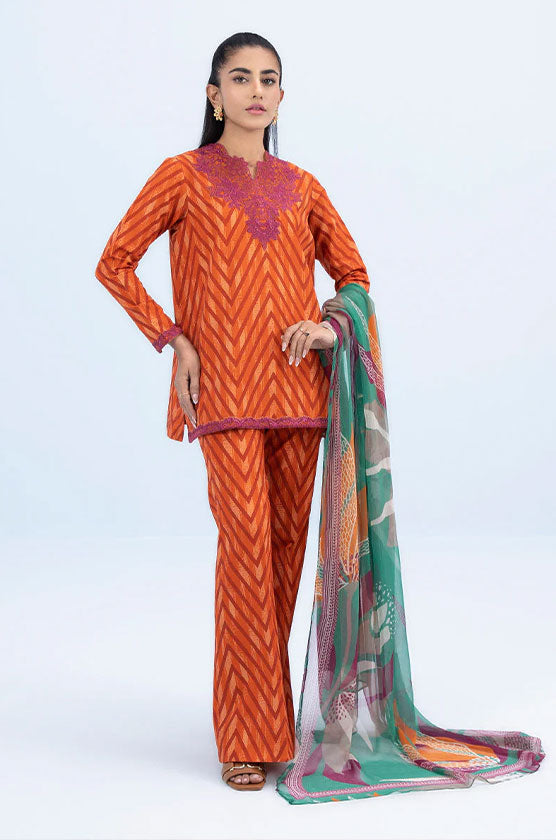 Sapphire 3 Piece Embroidered Khaddar Suit