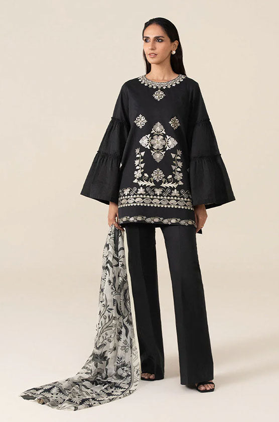 Sapphire 3 Piece - Dyed Embroidered Cambric Suit