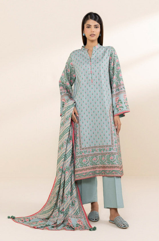 Sapphire 3-Piece Khaddar Suit