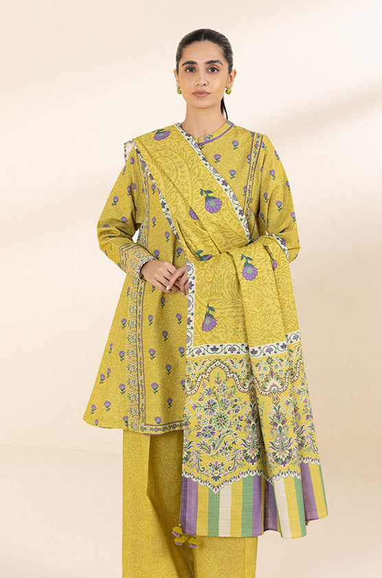 Sapphire 3-Piece Khaddar Suit