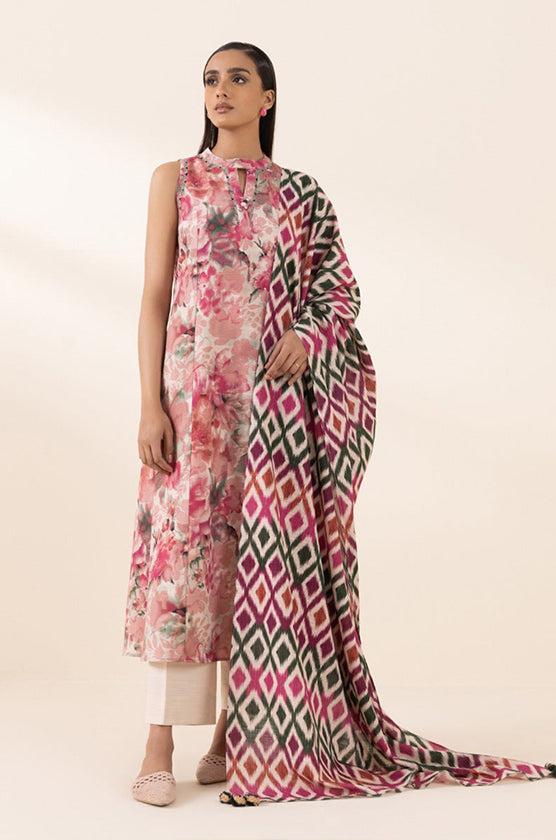 Sapphire 3-Piece Khaddar Suit