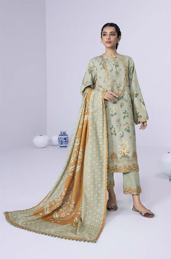 Sapphire- 3 Piece - Embroidered Khaddar Suit
