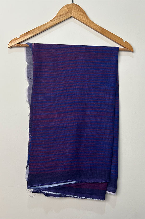 Indigo & Plum Striped Fancy Organza Dupatta