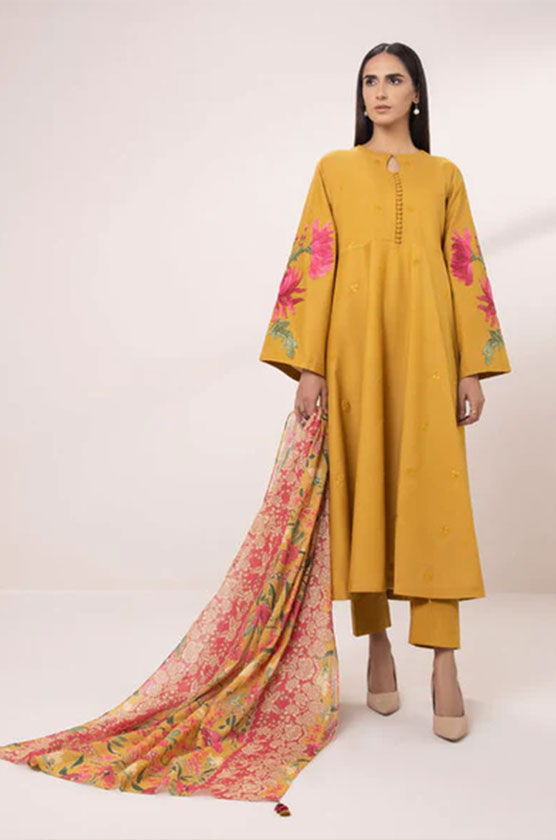 Sapphire 3 Piece - Embroidered Cambric Suit
