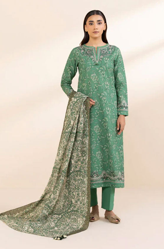 Sapphire 3 Piece Embroidered Khaddar Suit
