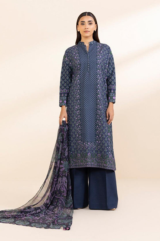 Sapphire 3-Piece Khaddar Suit