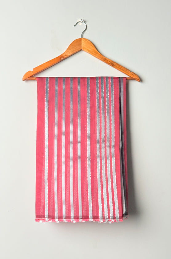 Peach Fancy Net Dupatta