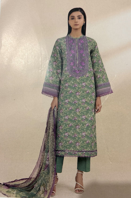 Sapphire 3 Piece - Embroidered Khaddar Suit