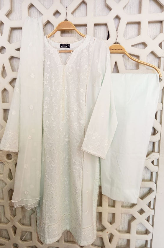 Ikat Full Embroidered 3 Piece Lawn Suit