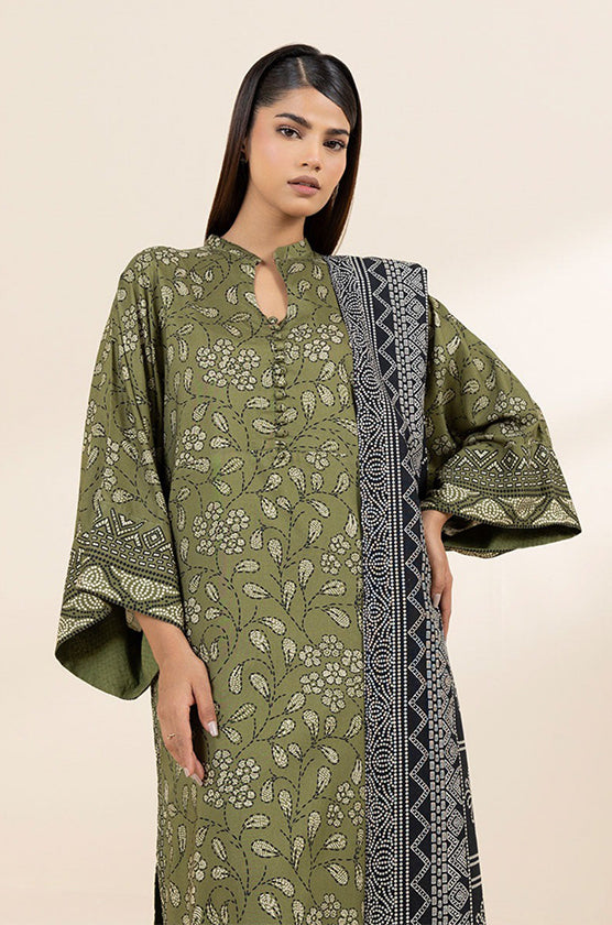 Sapphire 3-Piece Khaddar Suit