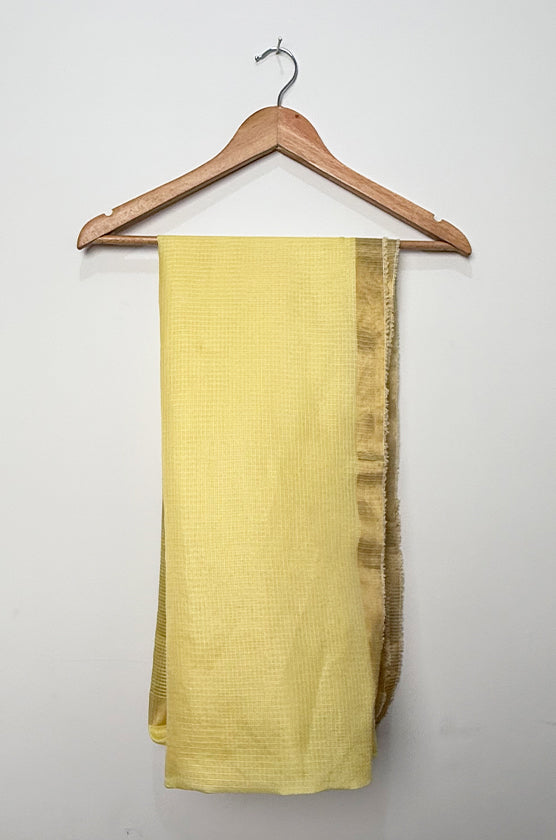 Yellow Net Silk Dupatta