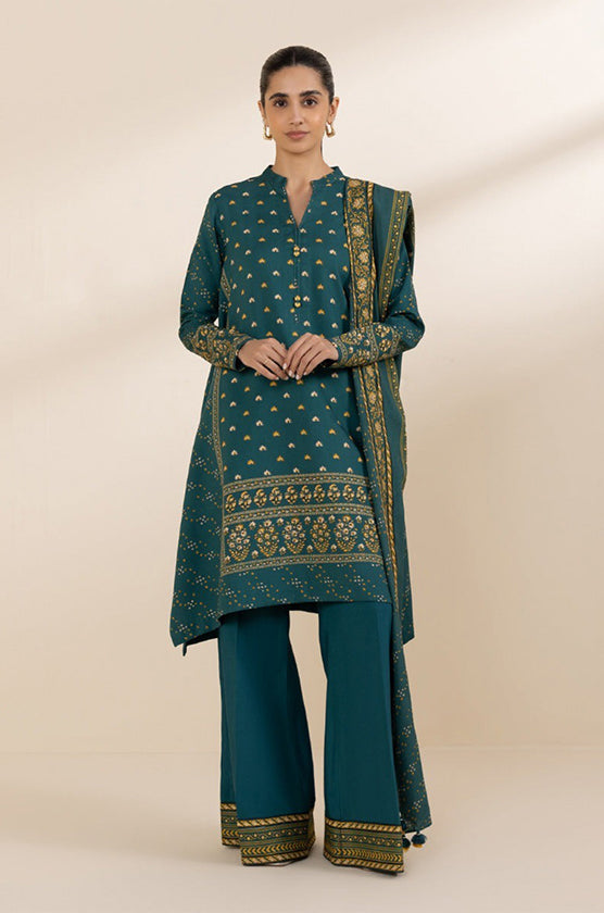 Sapphire 3-Piece Khaddar Suit