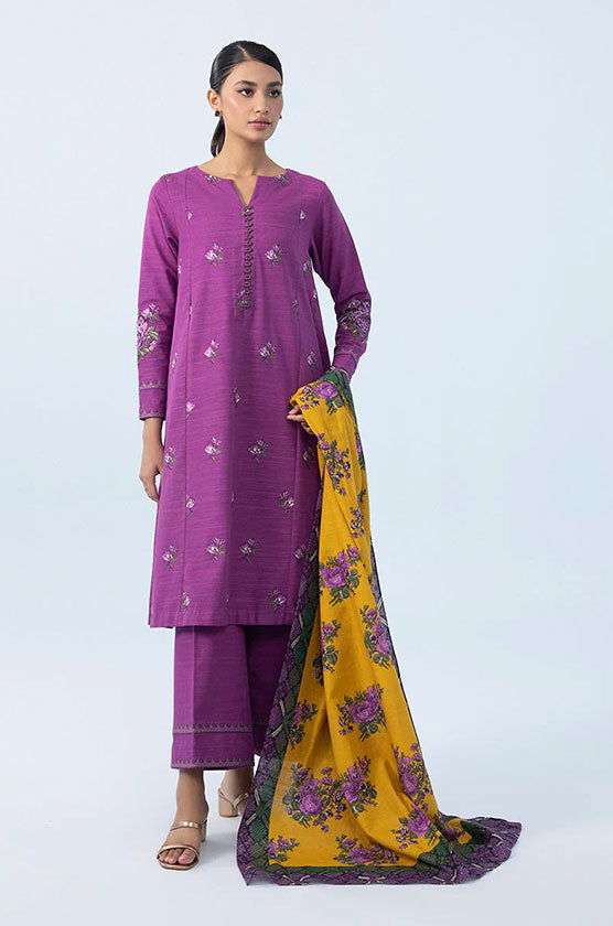 Sapphire 3 Piece Embroidered Khaddar Suit